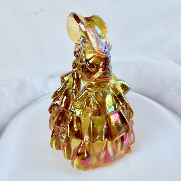 Vintage Wheaton Carnival Glass Ladies Figurines Southern Belle Girls Set Of 3 - Picture 2 of 16